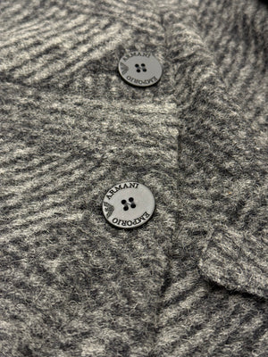 2000s Emporio Armani wool sample textured geometric jacket