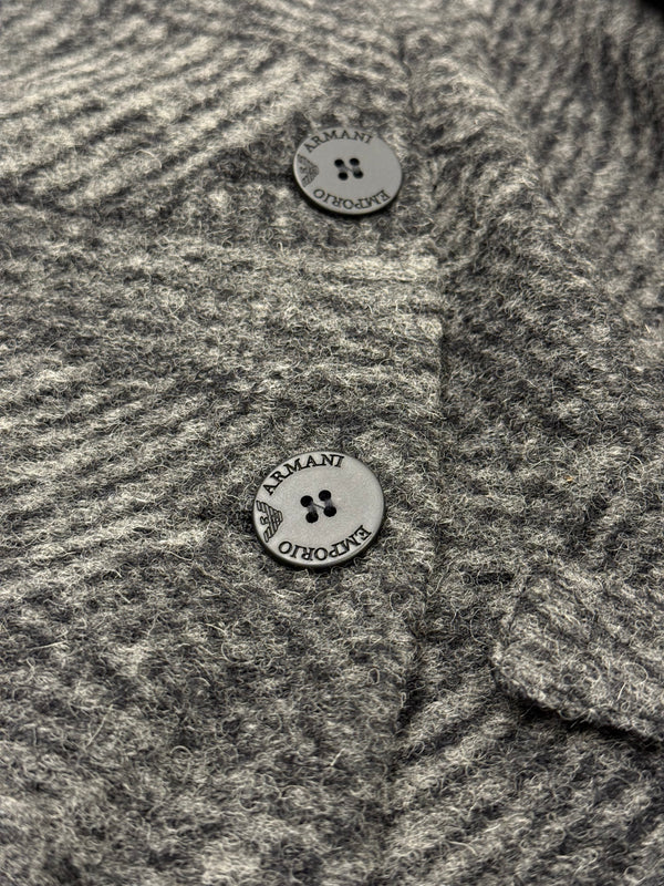 2000s Emporio Armani wool sample textured geometric jacket