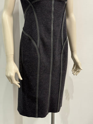 2007 Prada paneled wool midi dress