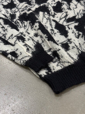 A/W2007 Dior Homme runway abstract print mohair sweater