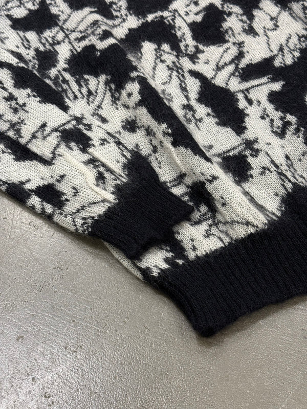 A/W2007 Dior Homme runway abstract print mohair sweater