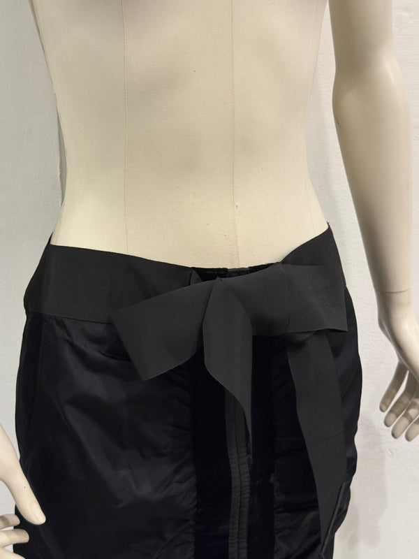 2002 Yves Saint Laurent by Tom Ford velvet silk skirt