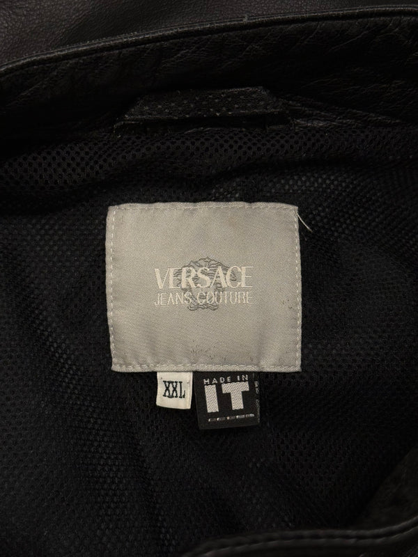 2000s Versace leather jacket