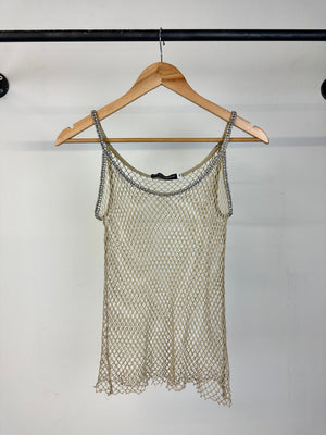 SS2002 Dolce & Gabbana J-Lo fishnet Swarovski top