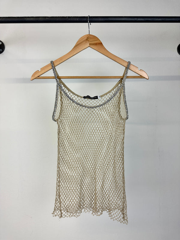 SS2002 Dolce & Gabbana J-Lo fishnet Swarovski top