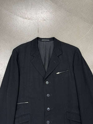 2000s Yohji Yamamoto zipper technical blazer jacket