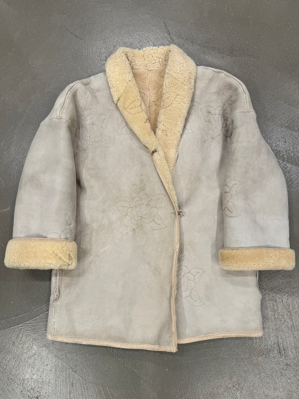1980s Gianni Versace mainline white sheepskin