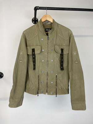 AW2004 Dolce & Gabbana parachute cargo studded jacket