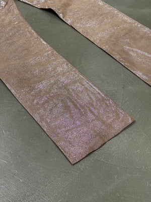A/W2005 Dior by Hedi Slimane runway gold glitter leather pants
