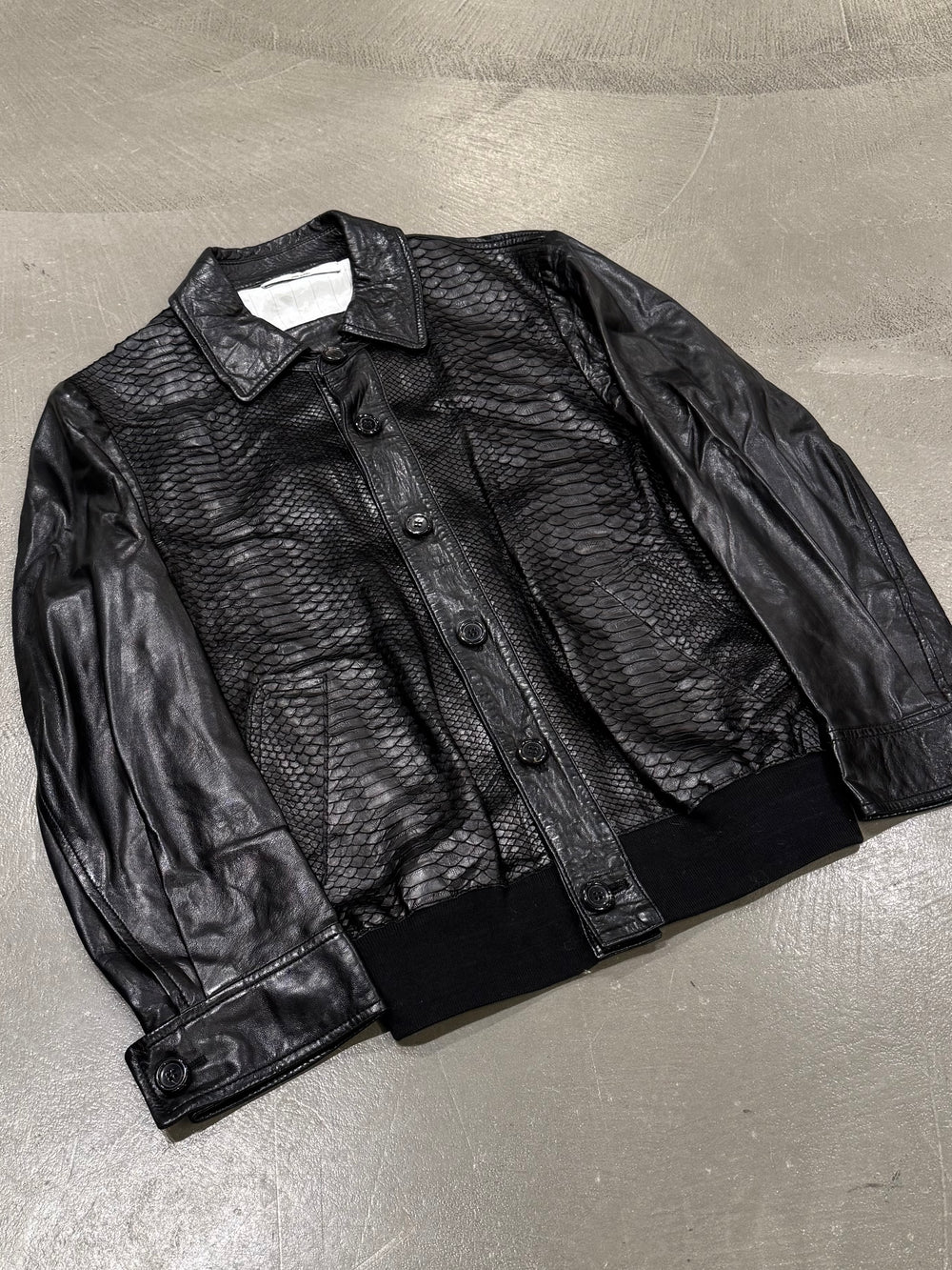 2000s Yves Saint Laurent by Tom Ford python bomber jacket
