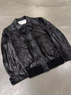 2000s Yves Saint Laurent by Tom Ford python bomber jacket