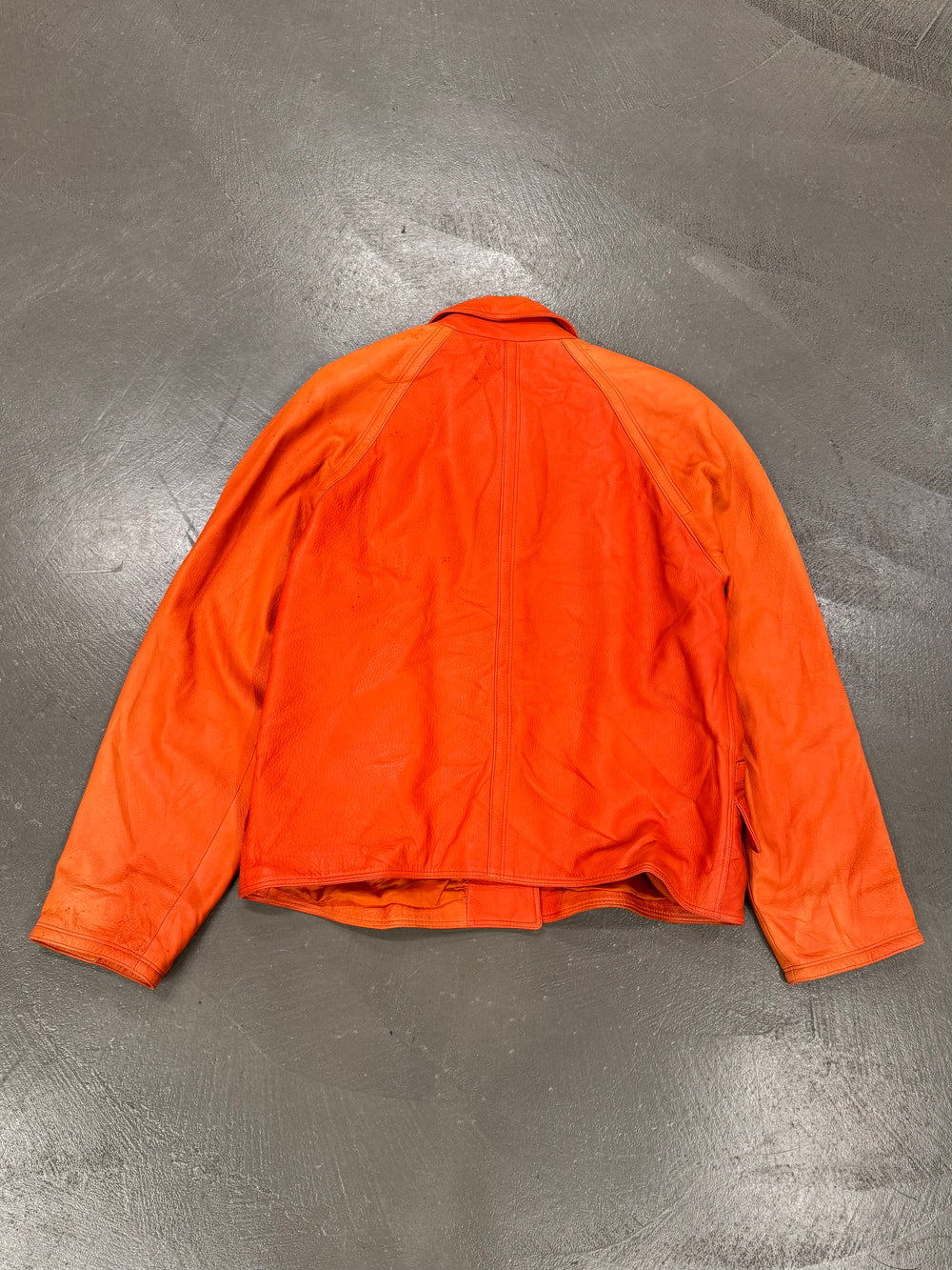 1980s Gianni Versace orange leather jacket
