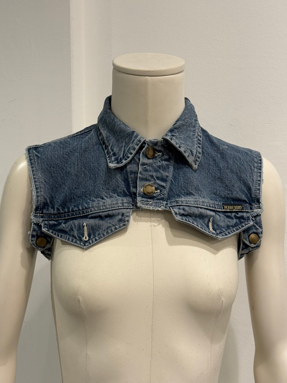 2000s Plein Sud cropped denim top