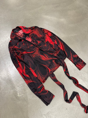2001 Gucci by Tom Ford lava blouse top