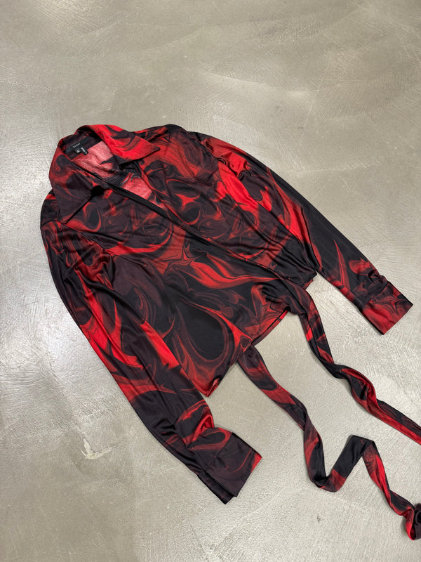 2001 Gucci by Tom Ford lava blouse top