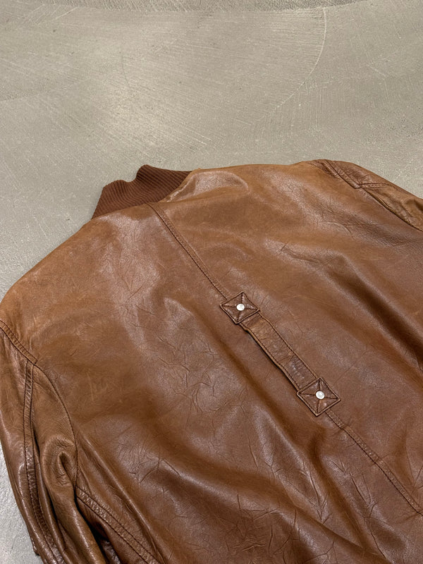 S/S2004 Dolce & Gabbana runway military zip leather jacket