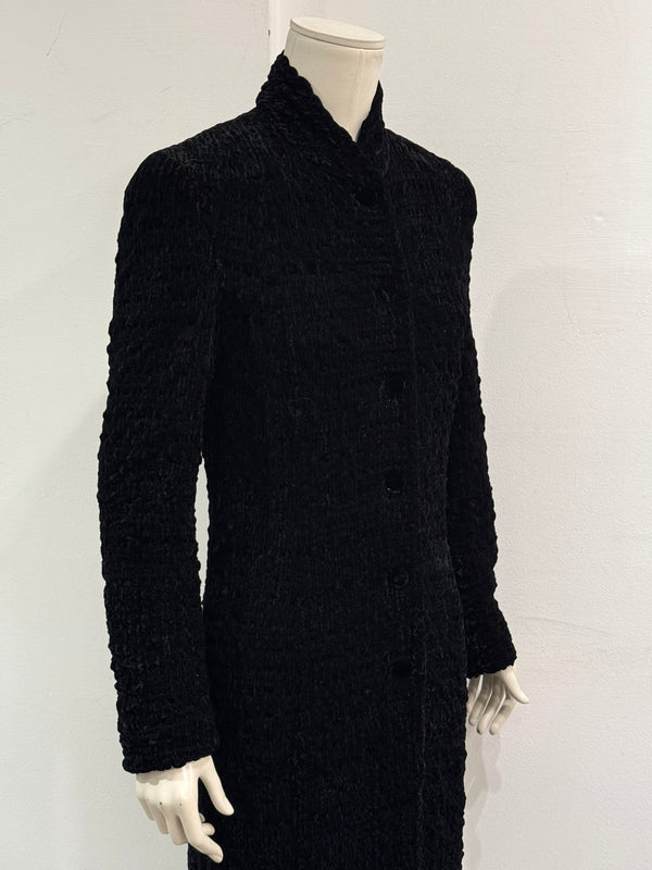 2000s Giorgio Armani astrakhan mandarin long coat