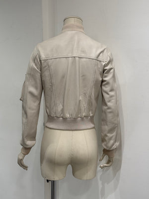 2002 Dolce & Gabbana leather bomber jacket