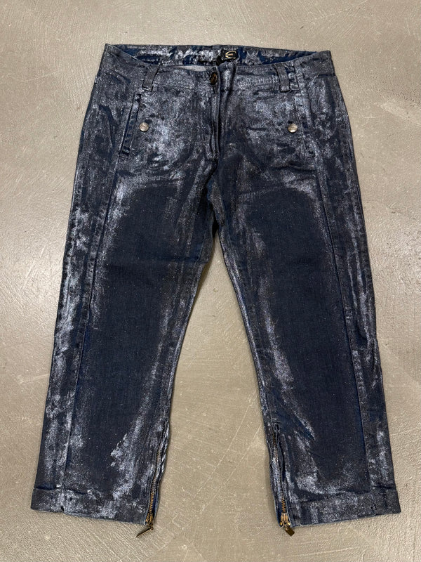 2000s Cavalli waxed shorts