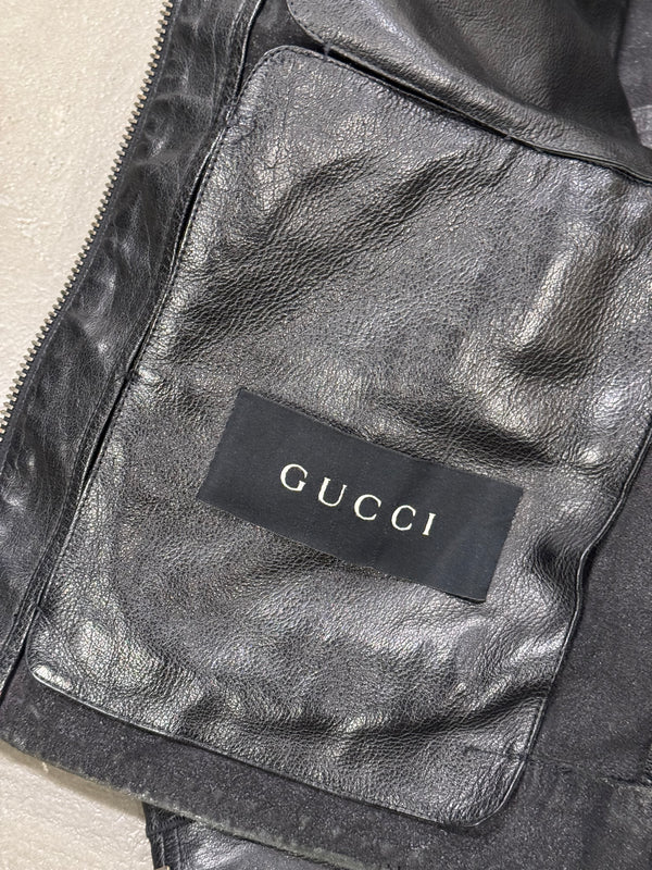 A/W2004 Gucci by Tom Ford biker leather jacket