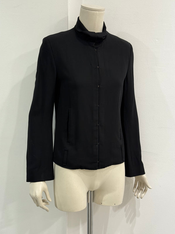 2000s Ann Demeulemeester minimalist hook closure jacket