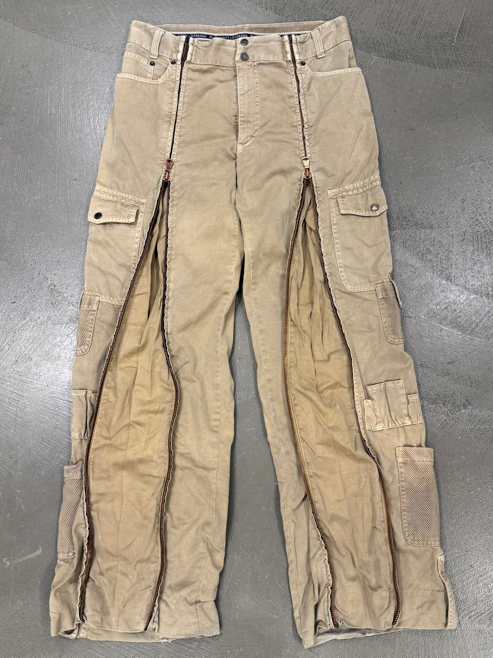 S/S2003 Dolce & Gabbana full zip parachute cargo pants