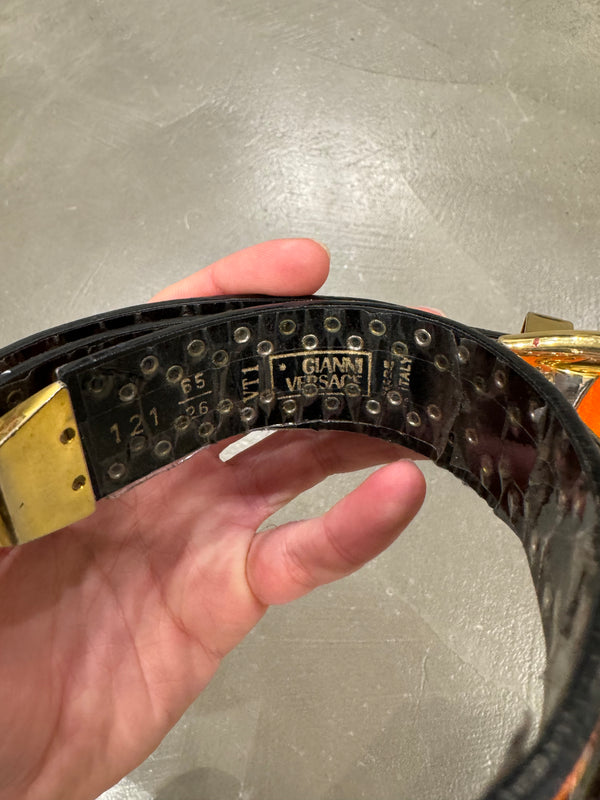 1980s Gianni Versace studded leather belt