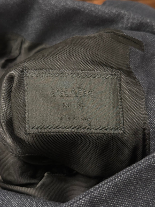 2000s Prada denim single breasted blazer