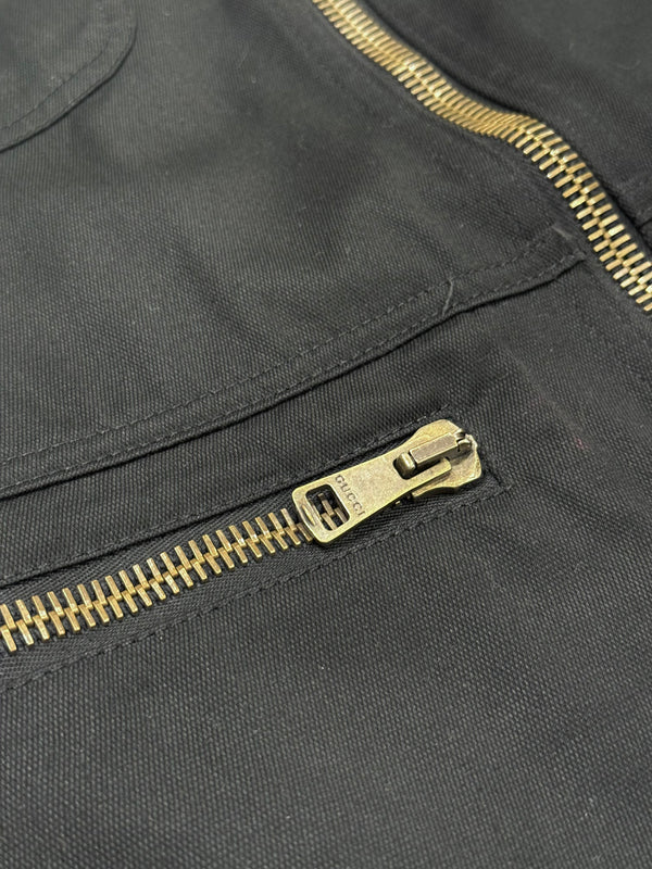 2000s Gucci by Tom Ford multi zip pocket cotton jacket
