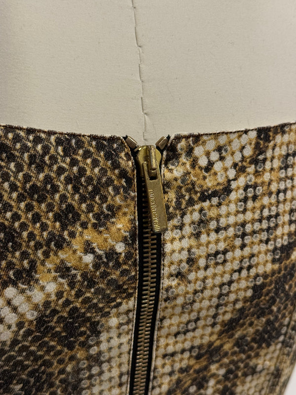 2003 Roberto Cavalli pixel leopard print corset