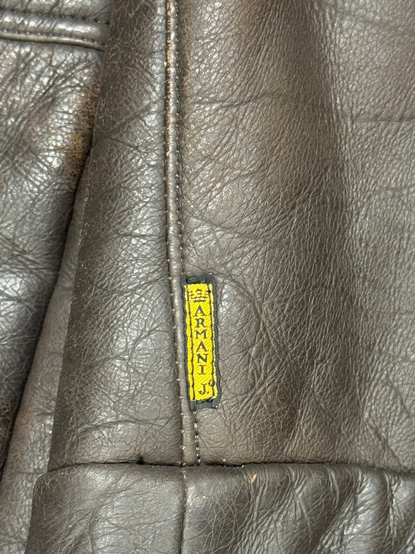 1990s Armani shearling aviator bomber jacket