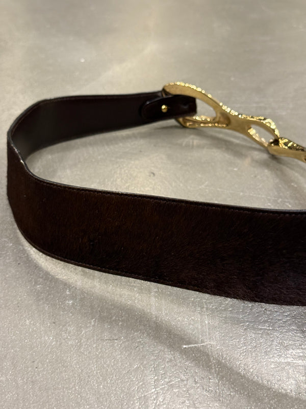 1998 Gucci by Tom Ford pony hair iconic belt