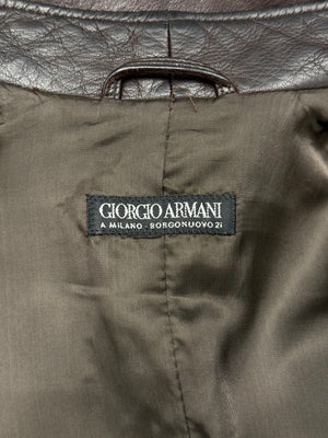 1990s Giorgio Armani moto biker leather jacket
