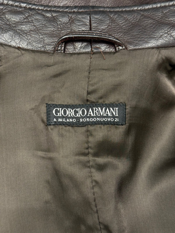 1990s Giorgio Armani moto biker leather jacket