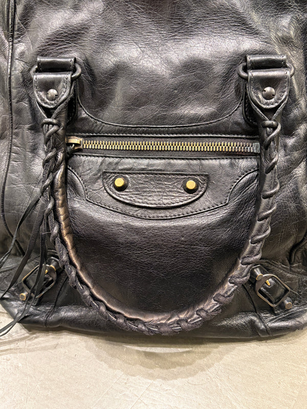 2000s Balenciaga leather City Sunday tote bag