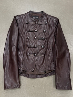 2010 Emporio Armani Napoleon leather military jacket