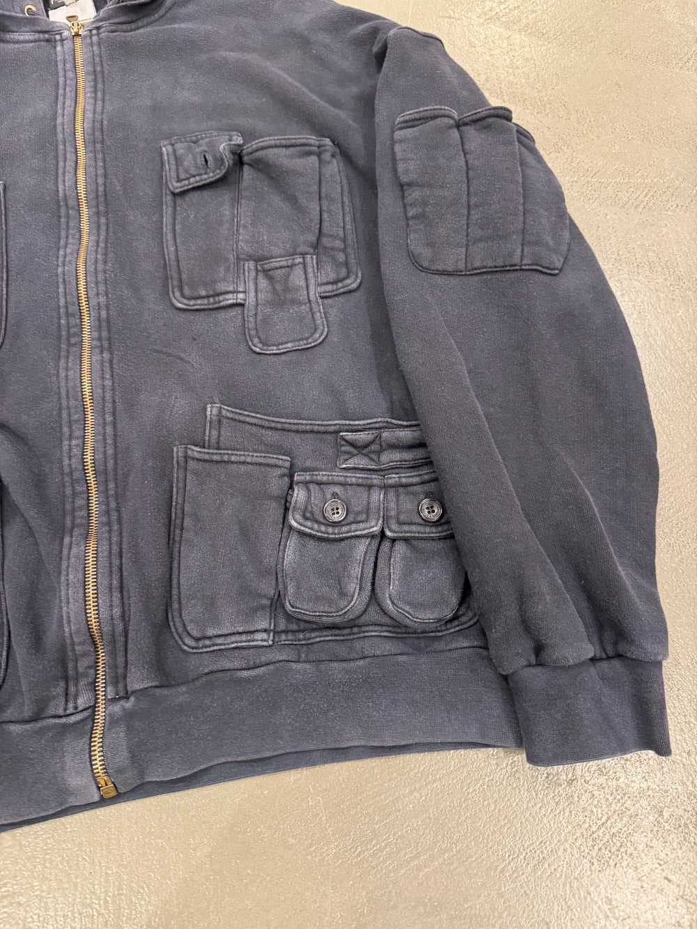 A/W2003 Dolce & Gabbana multi pocket zipper hoodie
