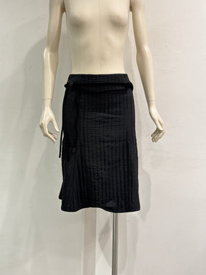 1990s Emporio Armani pleated drawstring midi skirt