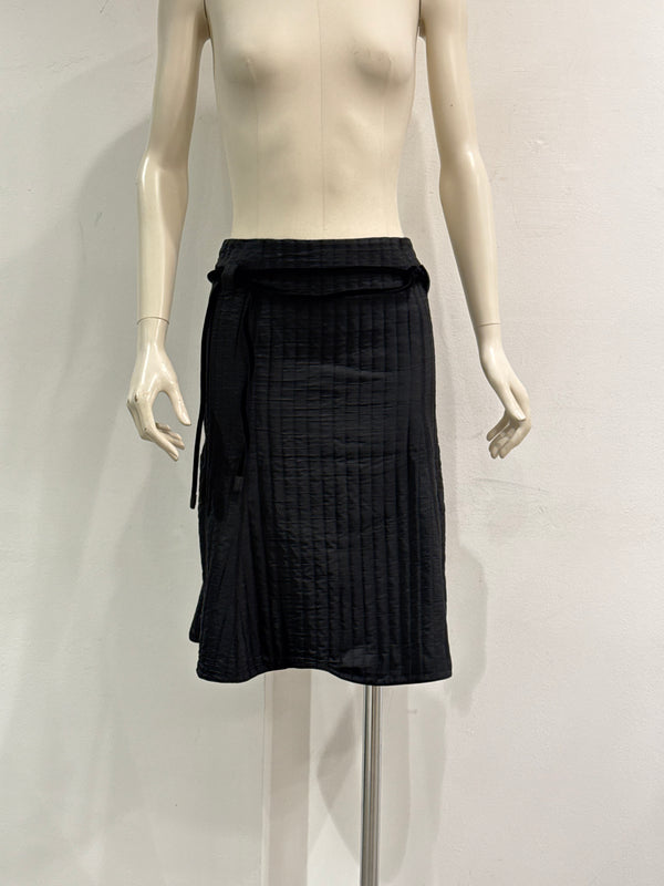 1990s Emporio Armani pleated drawstring midi skirt