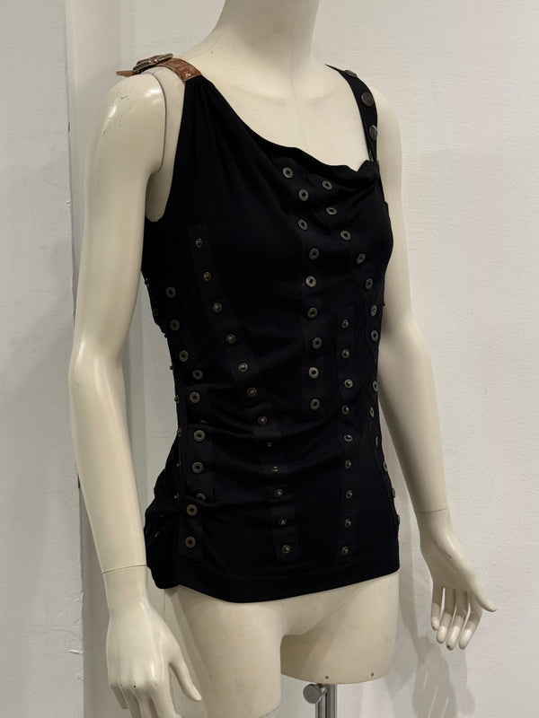 S/S2003 Dolce & Gabbana runway buttons tank top