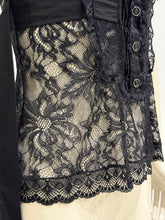 Load image into Gallery viewer, 2000s Dolce &amp; Gabbana lace tie-waist floral corseted blouse
