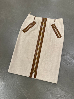 A/W2000 Gucci by Tom Ford wool and cachemire pencil skirt