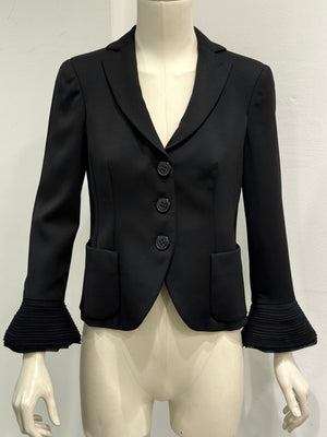 2000s Emporio Armani tailored flared cuff blazer