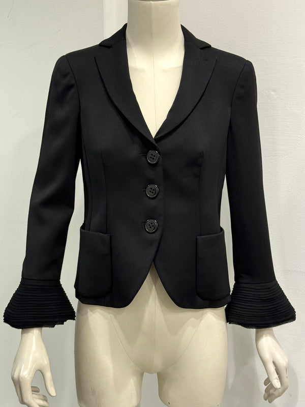2000s Emporio Armani tailored flared cuff blazer
