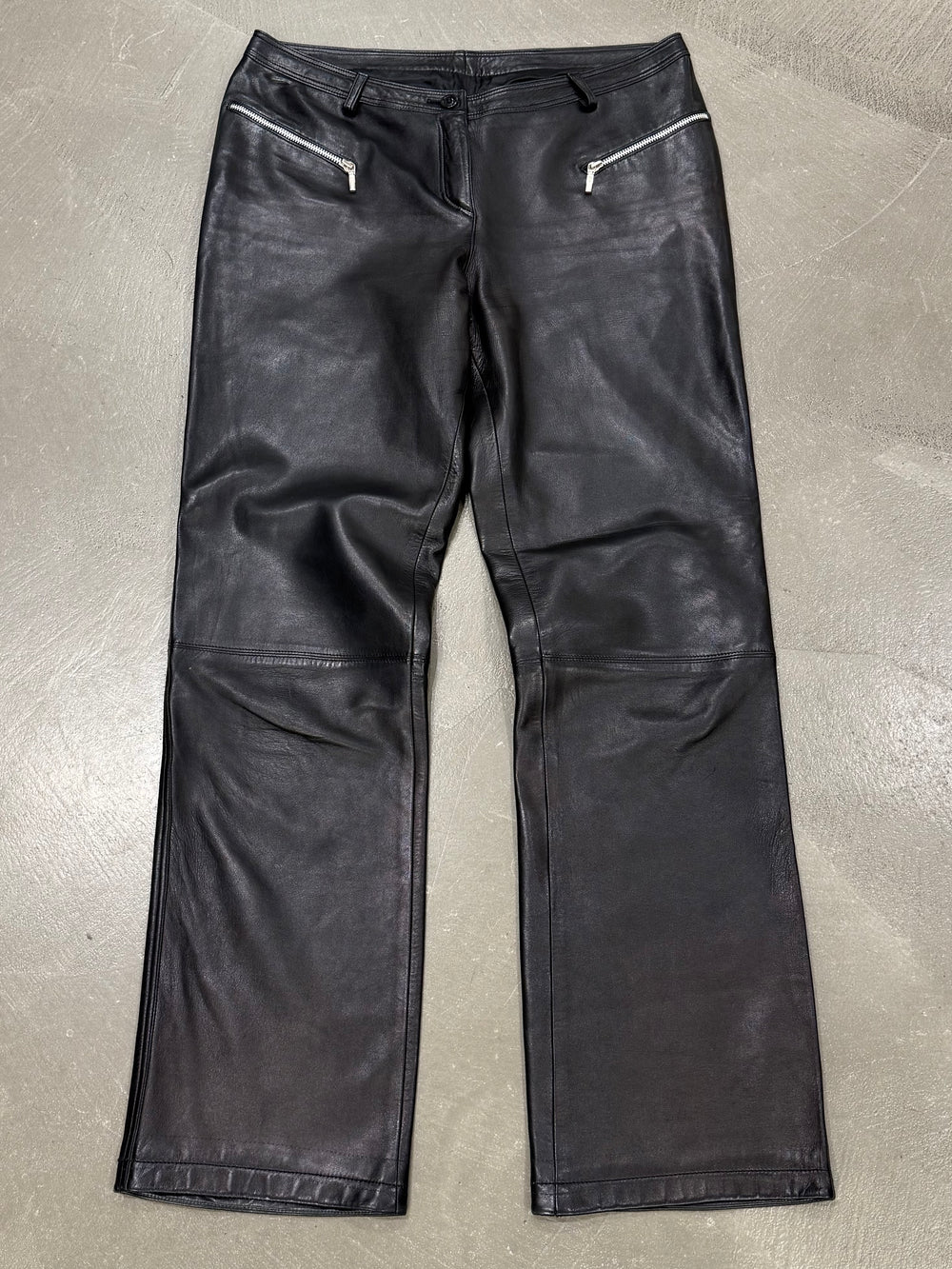 1990s Gianni Versace zipper leather pants