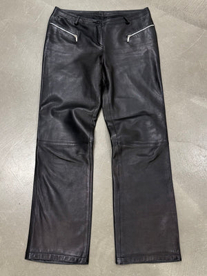 1990s Gianni Versace zipper leather pants