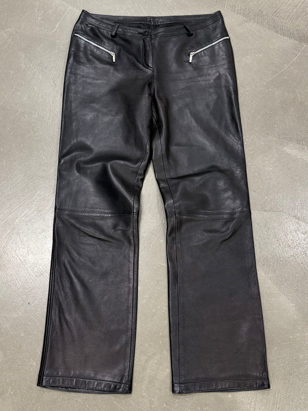 1990s Gianni Versace zipper leather pants