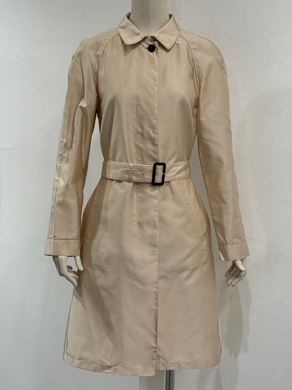 2004 Prada silk belted trench coat