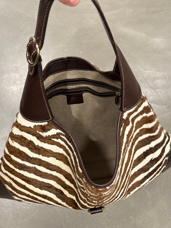 Gucci pony hair zebra large Jackie bag
