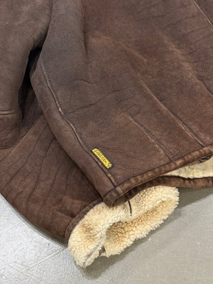 1980s Armani shearling aviator bomber jacket